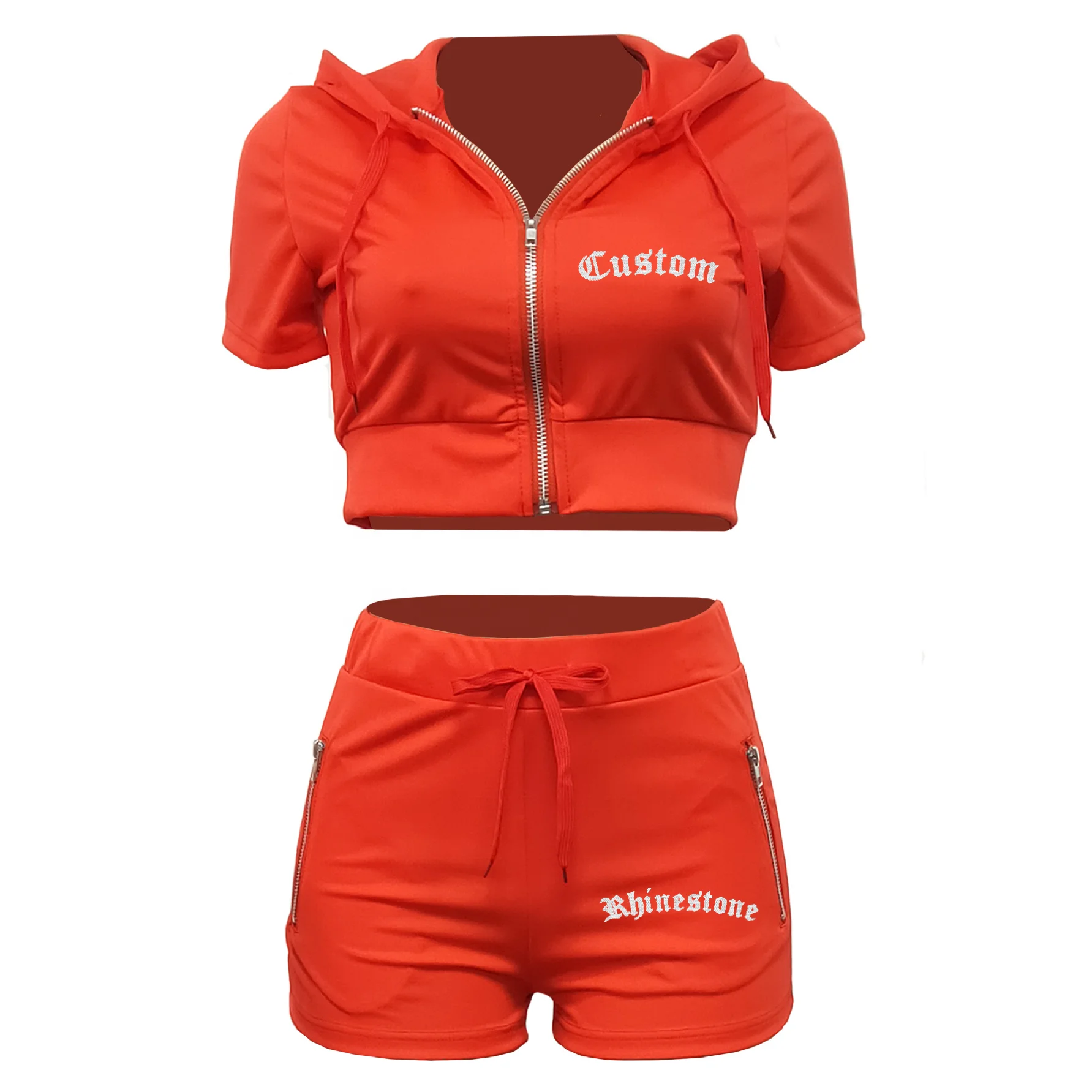 Summer New Trendy Hoodies Zipper Crop Top & Short Pants Two Piece Shorts Set for Women Solid 2 Piece Shorts Sets
Summer New Trendy Hoodies Zipper Crop Top & Short Pants Two Piece Shorts Set for Women Solid 2 Piece Shorts Sets