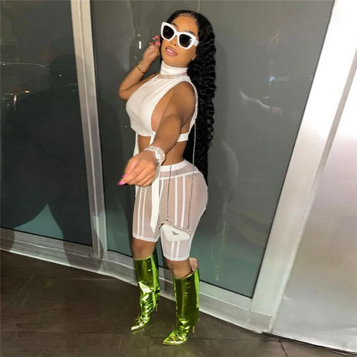 S2077-2021 summer woman solid color sleeveless see through mesh leisure pants 2 piece short set
S2077-2021 summer woman solid color sleeveless see through mesh leisure pants 2 piece short set