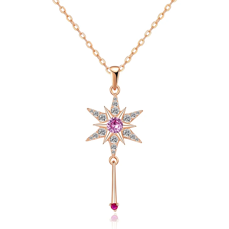 Dropshipping Personalized Star Scepter Crystal Shinning Necklace Rose Gold Faith Jewelry For Woman
Dropshipping Personalized Star Scepter Crystal Shinning Necklace Rose Gold Faith Jewelry For Woman