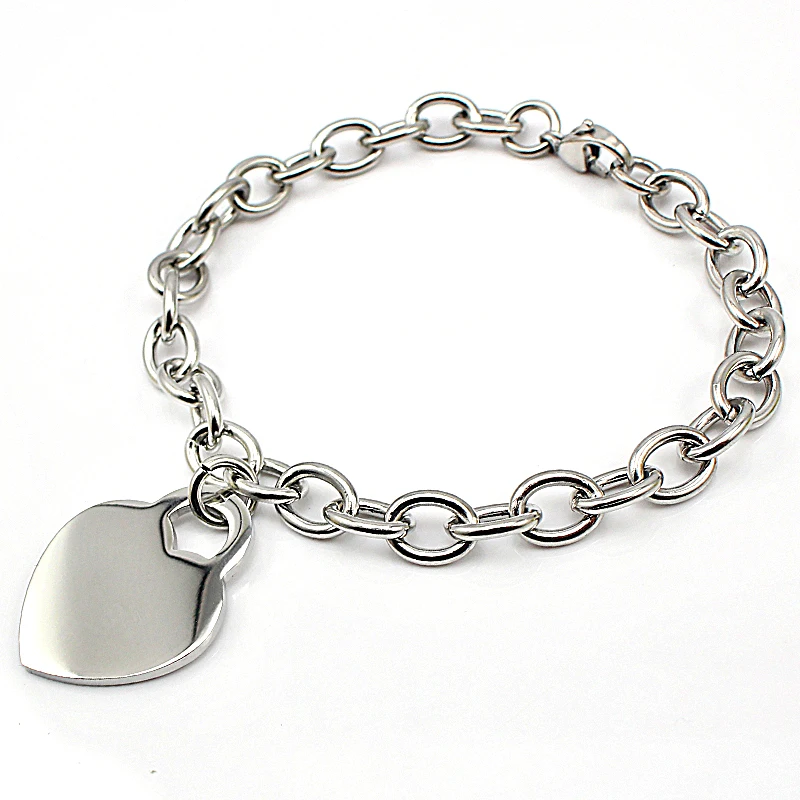 Stainless steel Lover Heart Charm Bracelet Bangle for Women Silver 18K Gold Plated Round Pendant Bracelets Chain, Silver, gold
Stainless steel Lover Heart Charm Bracelet Bangle for Women Silver 18K Gold Plated Round Pendant Bracelets Chain, Silver, gold