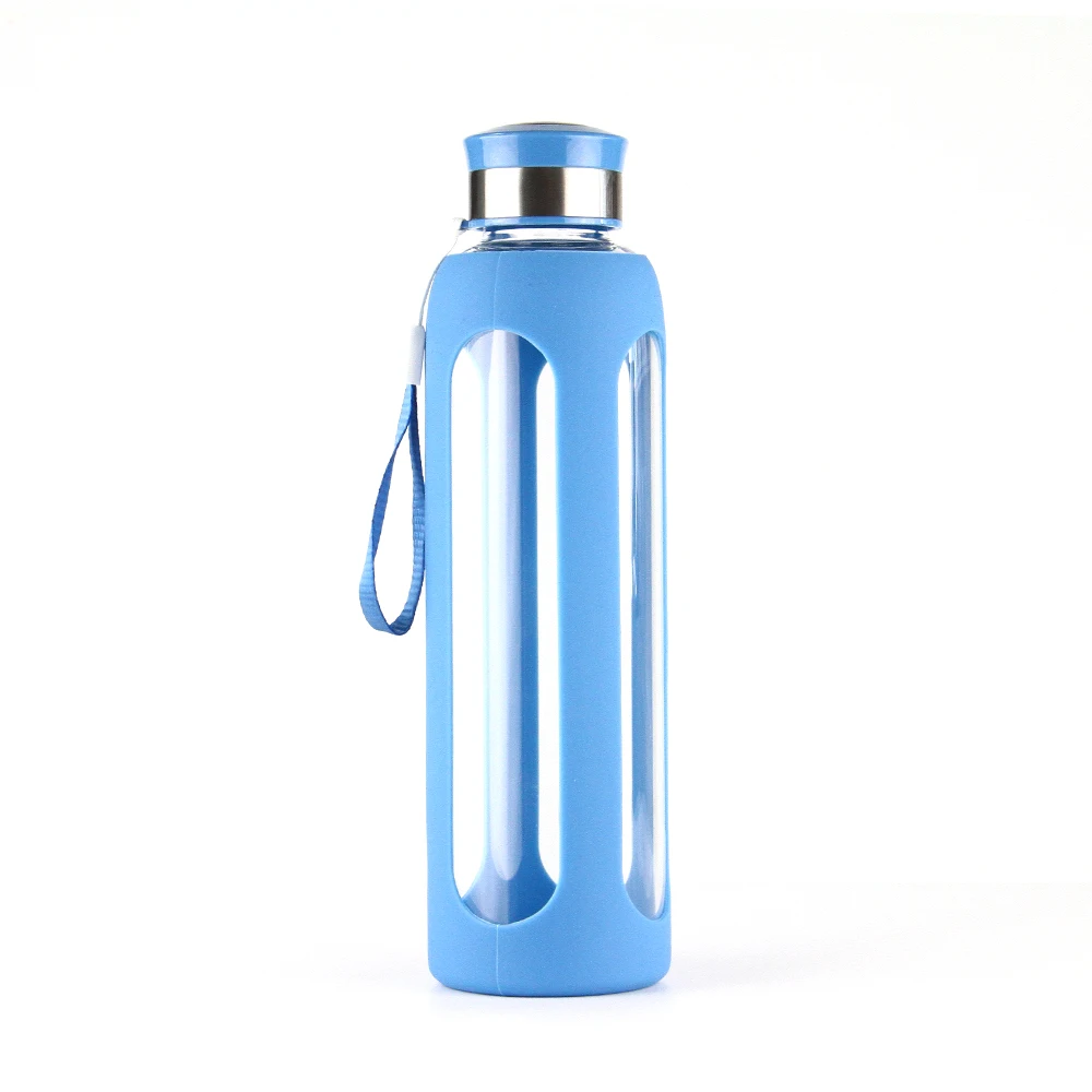 Hot selling 550ml single wall glass water drinking bottle small mouth with silicone sleeve, Can be customized
Hot selling 550ml single wall glass water drinking bottle small mouth with silicone sleeve, Can be customized