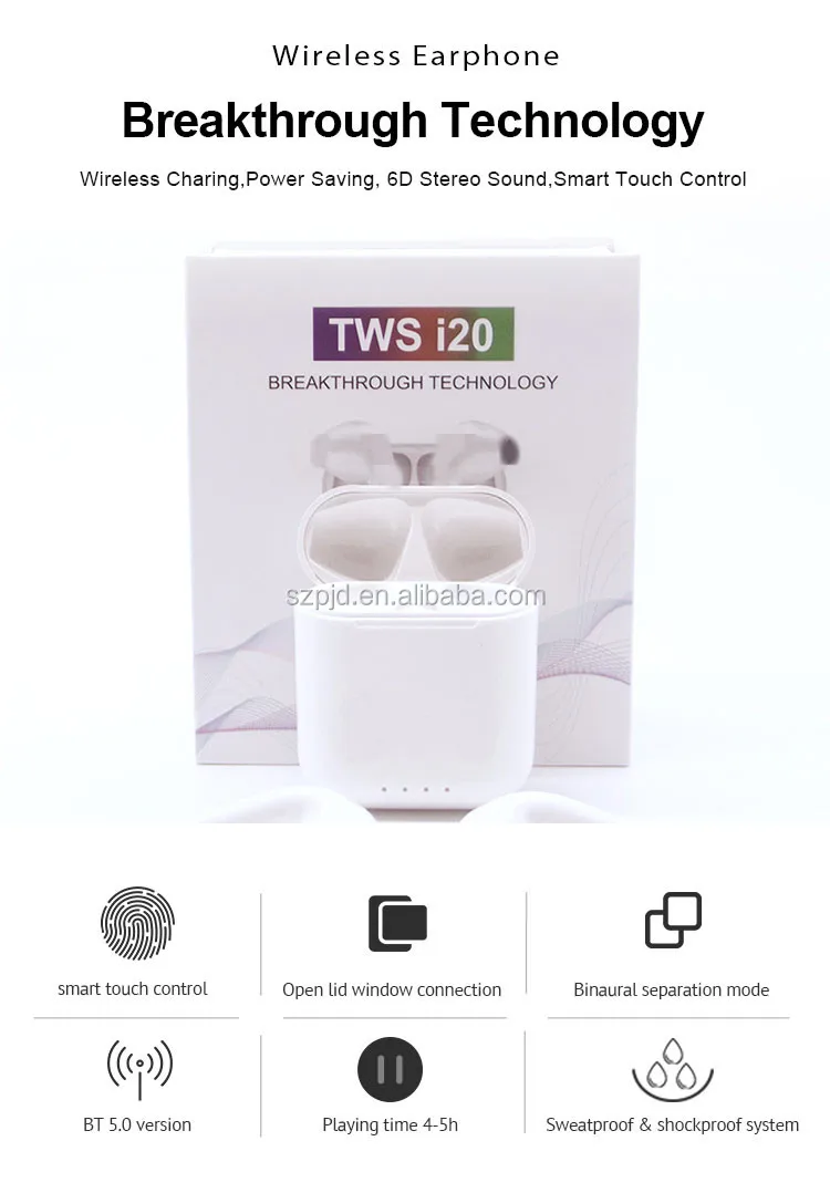 I20 Tws Blue tooth 5.0 Automatic pairing Mini Wireless Headphones Stereo Headphones for IPhone Phone - ANKUX.COM