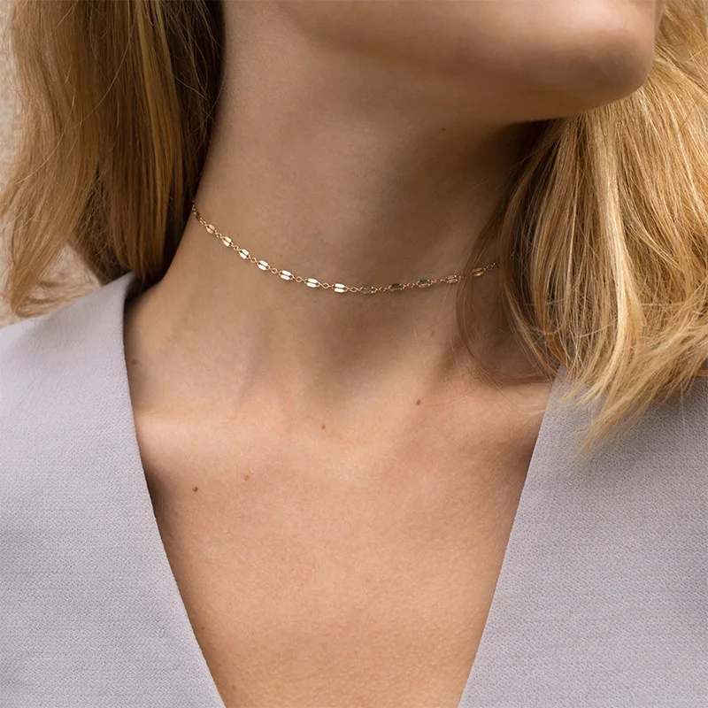 Popular Single Layer Choker Necklace Personalized Stainless Steel Choker Necklace For Women, Picture shows
Popular Single Layer Choker Necklace Personalized Stainless Steel Choker Necklace For Women, Picture shows