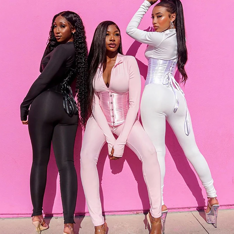2020 Autumn fashion women 2 piece Set outfits casual jumpsuits+bandage corset matching set activewear fitness skinny stretchy
2020 Autumn fashion women 2 piece Set outfits casual jumpsuits+bandage corset matching set activewear fitness skinny stretchy