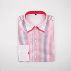 Custom new style 100% cotton button up men plaid pattern slimming formal office long sleeve collar dress shirt