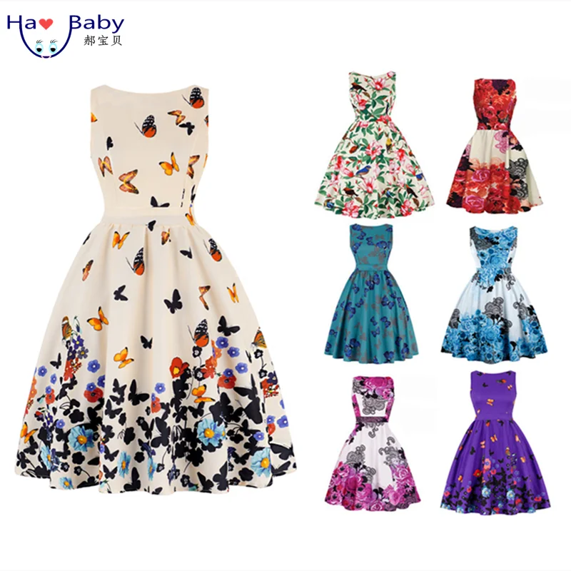 Hao Baby 2021 Spring And Summer Women Retro Print Floral Sleeveless Dress With Big Swing, White
Hao Baby 2021 Spring And Summer Women Retro Print Floral Sleeveless Dress With Big Swing, White
