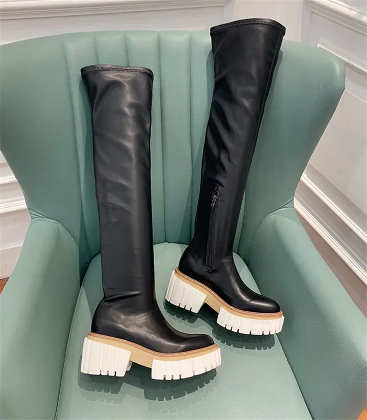 Winter Fashion Solid Color Leather Velvet Over Knee Thick Bottom High Leg Boots Shoes Woman Boots, Customized color
Winter Fashion Solid Color Leather Velvet Over Knee Thick Bottom High Leg Boots Shoes Woman Boots, Customized color