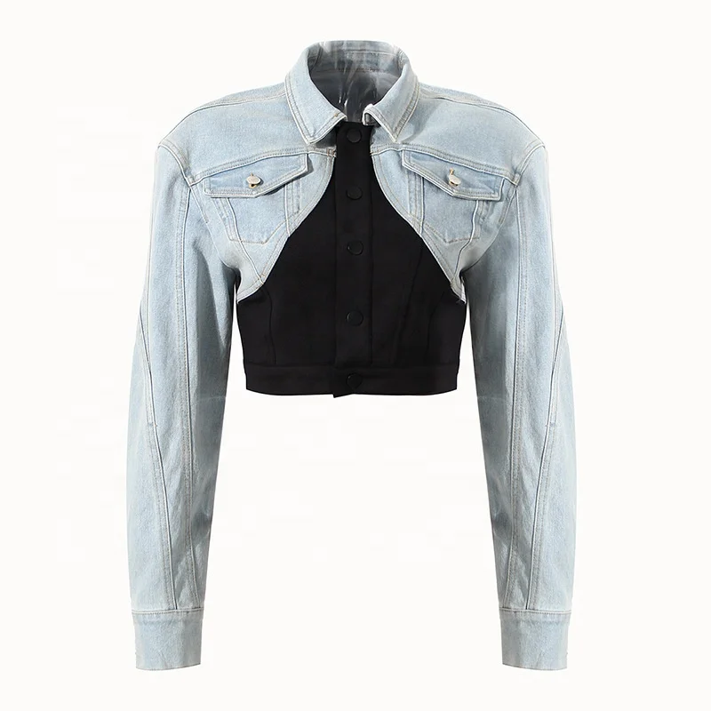 OUDINA Fashion Hot Girl Female Casual Long Sleeve Patchwork Denim Jacket Custom Crop Jackets Women, Blue
OUDINA Fashion Hot Girl Female Casual Long Sleeve Patchwork Denim Jacket Custom Crop Jackets Women, Blue