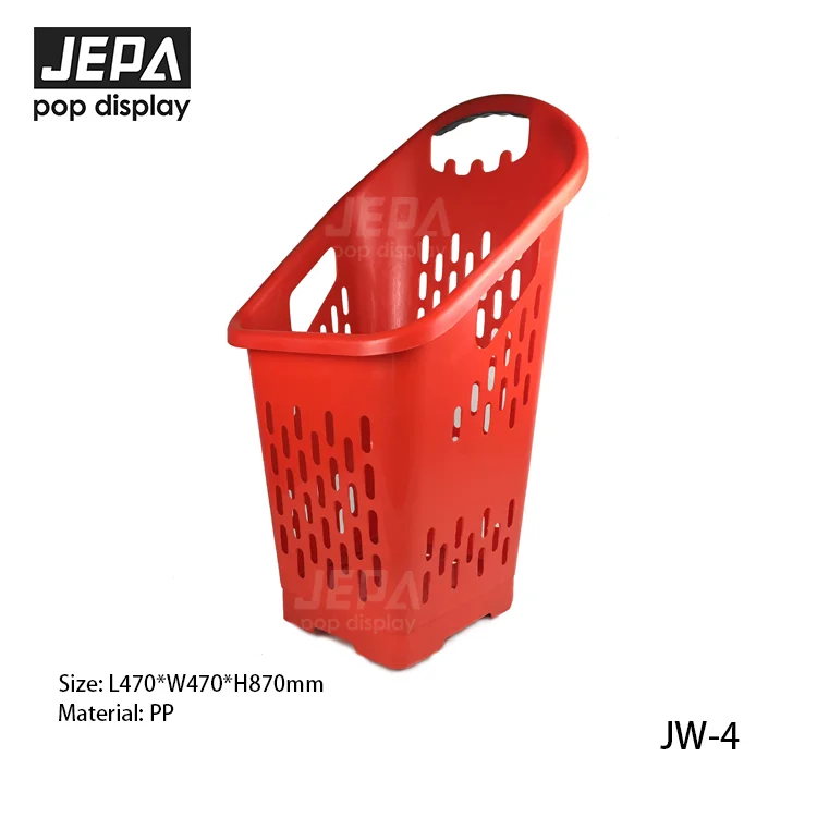 free sample double handle grocery shopping plastic basket for