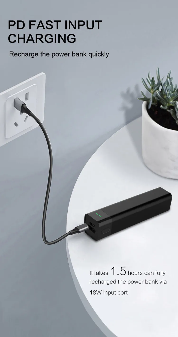 New product PD 18W fast charger phone power banks 5000mAh usb portable slim powerbank - ANKUX.COM