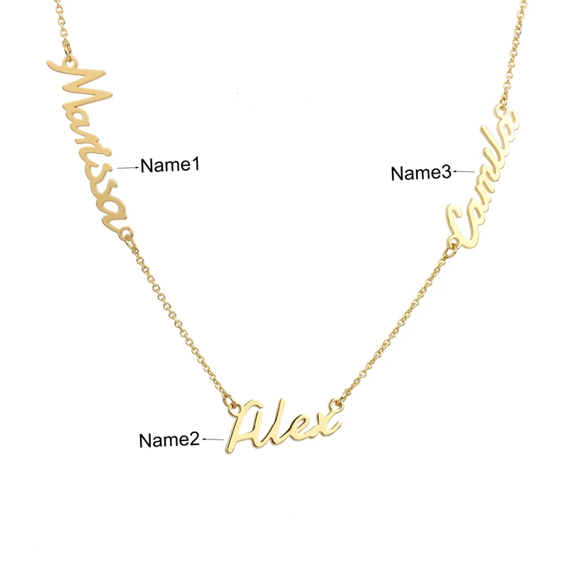 DY Dropshiping Custom Jewelry Couple Necklace Family Choker Double Name Necklace Three Names Custom Necklace, Gold/silver/rose gold
DY Dropshiping Custom Jewelry Couple Necklace Family Choker Double Name Necklace Three Names Custom Necklace, Gold/silver/rose gold