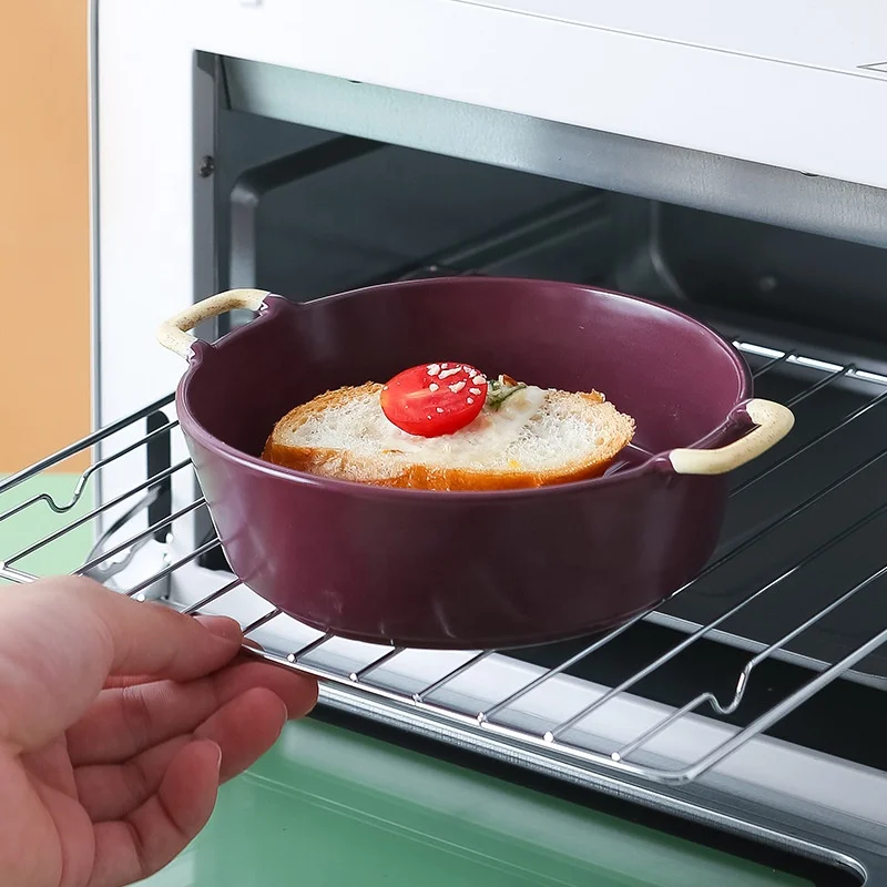 Baking Plate Matte Steak Risotto Baking Tray Pan Household Ceramic Cutlery Soup Bowl Plate Ceramic Bakeware With Handle, As pictures
Baking Plate Matte Steak Risotto Baking Tray Pan Household Ceramic Cutlery Soup Bowl Plate Ceramic Bakeware With Handle, As pictures