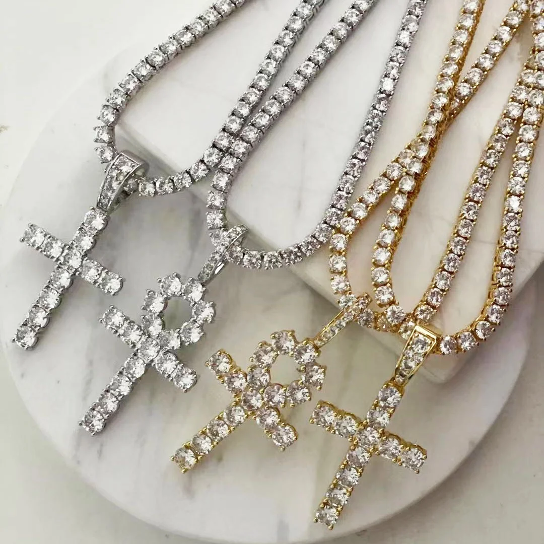 Cross Tennis Chain Necklace for Men, Diamond Cross Layered Necklace Gold Plated
Cross Tennis Chain Necklace for Men, Diamond Cross Layered Necklace Gold Plated