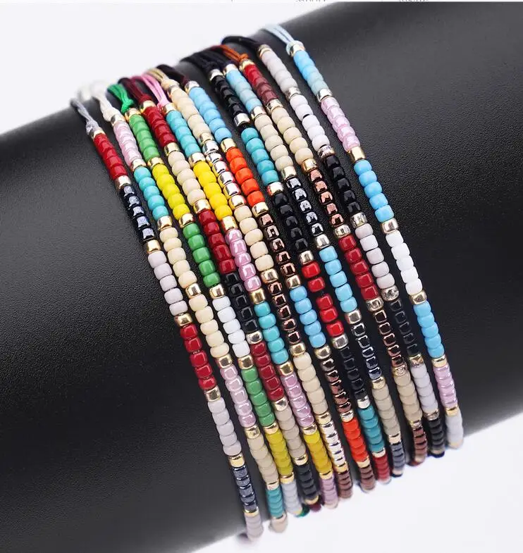 WIIPU Handmade Seed Bead Thin Bracelet Bohemia Style Love Lucky Bracelets & Bangles For Women Men Adjustable Beach Bracelets
WIIPU Handmade Seed Bead Thin Bracelet Bohemia Style Love Lucky Bracelets & Bangles For Women Men Adjustable Beach Bracelets