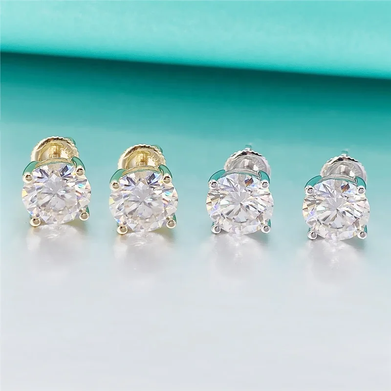 Factory Lowest Price Women Elegant Style 10Karat White Gold Round Moissanite Women Loose Stud Earrings Price
Factory Lowest Price Women Elegant Style 10Karat White Gold Round Moissanite Women Loose Stud Earrings Price