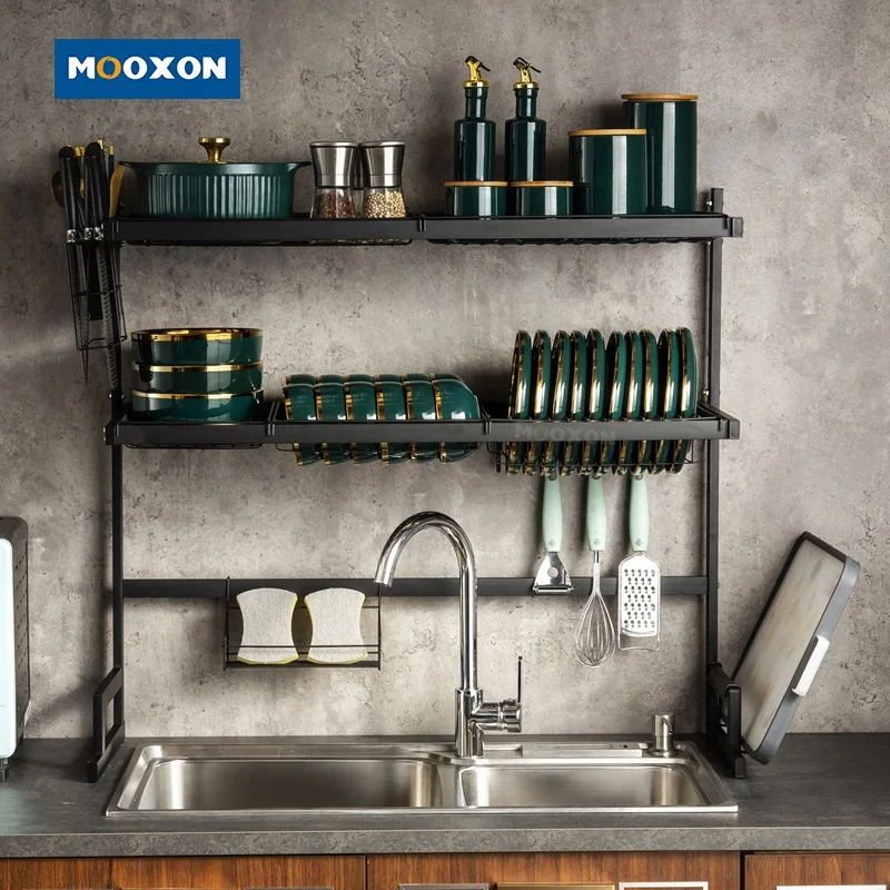 Kitchen Organization Stainless Steel 201 Black 65cm Sink Storage Shelf Holder Sink Organizer Dish Drying Rack, Black/silver
Kitchen Organization Stainless Steel 201 Black 65cm Sink Storage Shelf Holder Sink Organizer Dish Drying Rack, Black/silver