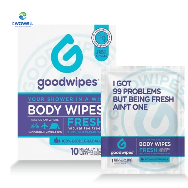 

100% biodegradable body wash wipes really big