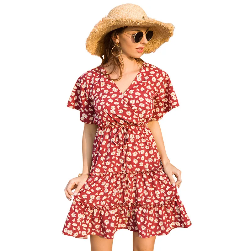 Stock Plus size dress & skirts summer vacation floral chiffon viscose casual sun dresses
Stock Plus size dress & skirts summer vacation floral chiffon viscose casual sun dresses