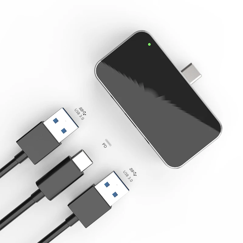 Slim USB C Hub 3-in-1 Adapter with 2 ports USB 3.0 usb c hub with type C 3.1 Support Multi systems 3 ports for MacBook Pro, Black
Slim USB C Hub 3-in-1 Adapter with 2 ports USB 3.0 usb c hub with type C 3.1 Support Multi systems 3 ports for MacBook Pro, Black