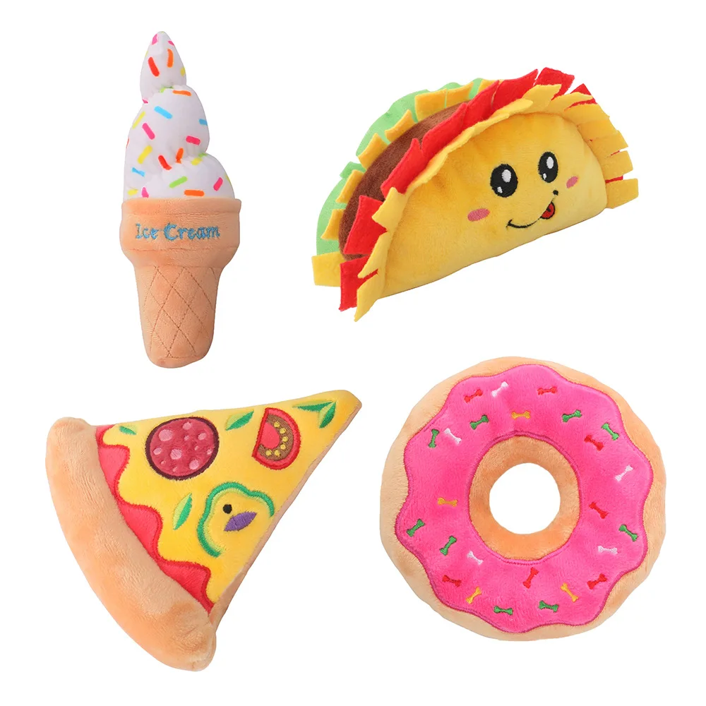 Hot sale stuffed ice-cream pizza puzzle hoecake donut indestructible custom interactive plush christmas dog toy, White and light yellow
Hot sale stuffed ice-cream pizza puzzle hoecake donut indestructible custom interactive plush christmas dog toy, White and light yellow