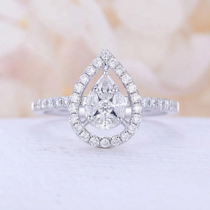 European and American fashion creative hollow drop ring female style exquisite crystal zircon ring wedding party ring
European and American fashion creative hollow drop ring female style exquisite crystal zircon ring wedding party ring