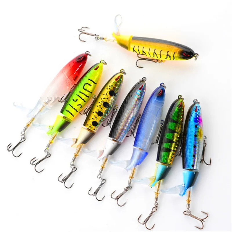Floating pencil lures built-in lead block propeller tail 16g 10.7cm full water area surface spinner bionic fishing baits, 8 colors
Floating pencil lures built-in lead block propeller tail 16g 10.7cm full water area surface spinner bionic fishing baits, 8 colors