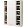 large storage 50 pairs of shoes white sliding door modern wooden shoe cabinet rack From caoxian zehui