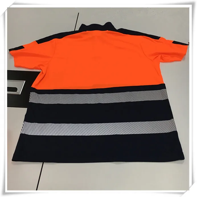 Hot Sale Oem Men'S Safety Reflective Polo Shirt Hi Vis Safety Shirts