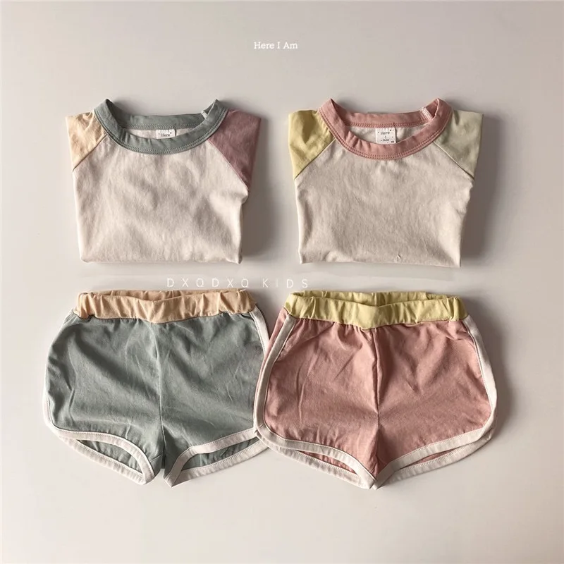 Australia US Unisex Children Suits Summer Patchwork Short Sleeve Kids Clothing Sets T-shirts Shorts 2pcs Toddler Outfits, Picture shows
Australia US Unisex Children Suits Summer Patchwork Short Sleeve Kids Clothing Sets T-shirts Shorts 2pcs Toddler Outfits, Picture shows