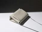 BS-0039 Pure Color Lady Zipper Fastener Bag Crossbody Chain Square Real Leather Handbag