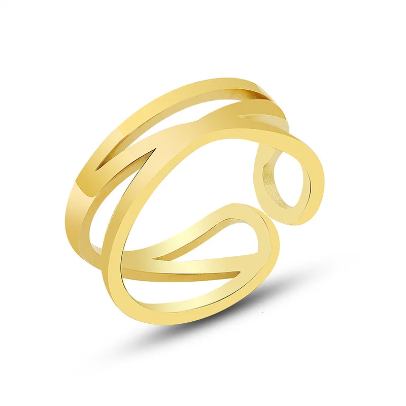 Women Wholesale Fashion Custom Initial Stainless Steel 18k Gold Plated Open Geometric Hollow Smooth Simple Tail Ring
Women Wholesale Fashion Custom Initial Stainless Steel 18k Gold Plated Open Geometric Hollow Smooth Simple Tail Ring