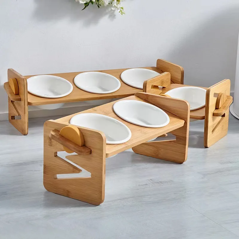 Factory Wholesale Bamboo Wooden Pet Bowl Automatic Feeding Practical Cat and Dog Bowl Adjustable Height Cat Double Bowl
Factory Wholesale Bamboo Wooden Pet Bowl Automatic Feeding Practical Cat and Dog Bowl Adjustable Height Cat Double Bowl