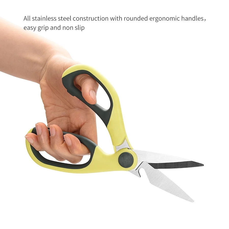 Multipurpos Bent Left Handed Detachable Powerful Disassembly Chicken Bone Kitchen Scissors