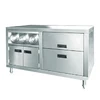 Commercial kitchen equipment / stainless steel work table / center island