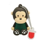 3D PVC rubber 8gb monkey usb flash drive cute animal stick 2gb 4gb 16gb