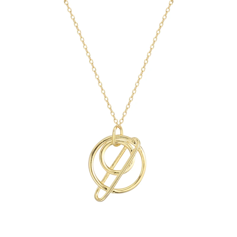 S925 Sterling Silver Fashion Jewelry Circle Pendant 18K Gold Geometric Necklace For Women
S925 Sterling Silver Fashion Jewelry Circle Pendant 18K Gold Geometric Necklace For Women
