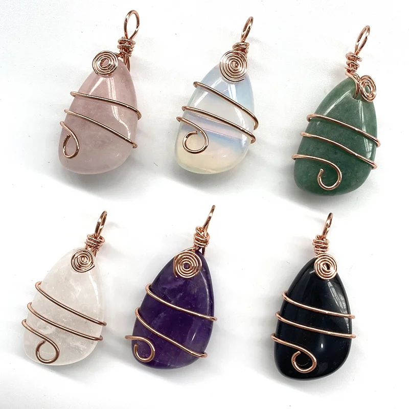 Wholesale Hand Winding Copper Wire Natural Stone Irregular Crystal Pendant Personality Necklace Healing Crystal Couple Necklace
Wholesale Hand Winding Copper Wire Natural Stone Irregular Crystal Pendant Personality Necklace Healing Crystal Couple Necklace