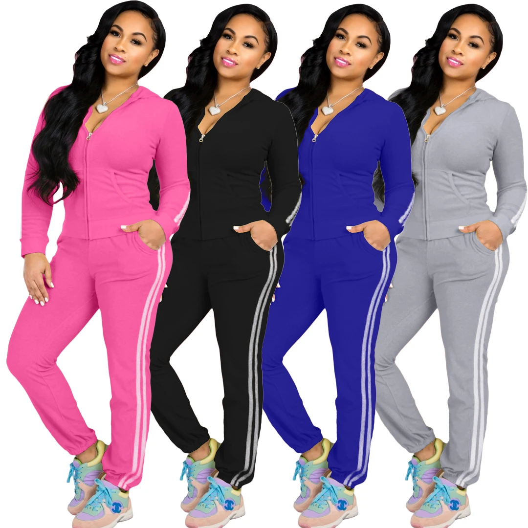 2020 Casual Solid Color Sports Gym Outfits 2020 Two Piece Set Women Clothing Hoodie Zipper Blouse + Pants Tracksuits, Picture color
2020 Casual Solid Color Sports Gym Outfits 2020 Two Piece Set Women Clothing Hoodie Zipper Blouse + Pants Tracksuits, Picture color