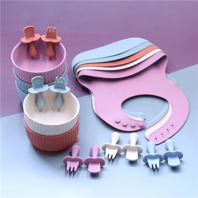 Super Soft Silicone Waterproof Macaron Solid Color Infant Feeding Baby Bibs Bowl Set 
Super Soft Silicone Waterproof Macaron Solid Color Infant Feeding Baby Bibs Bowl Set