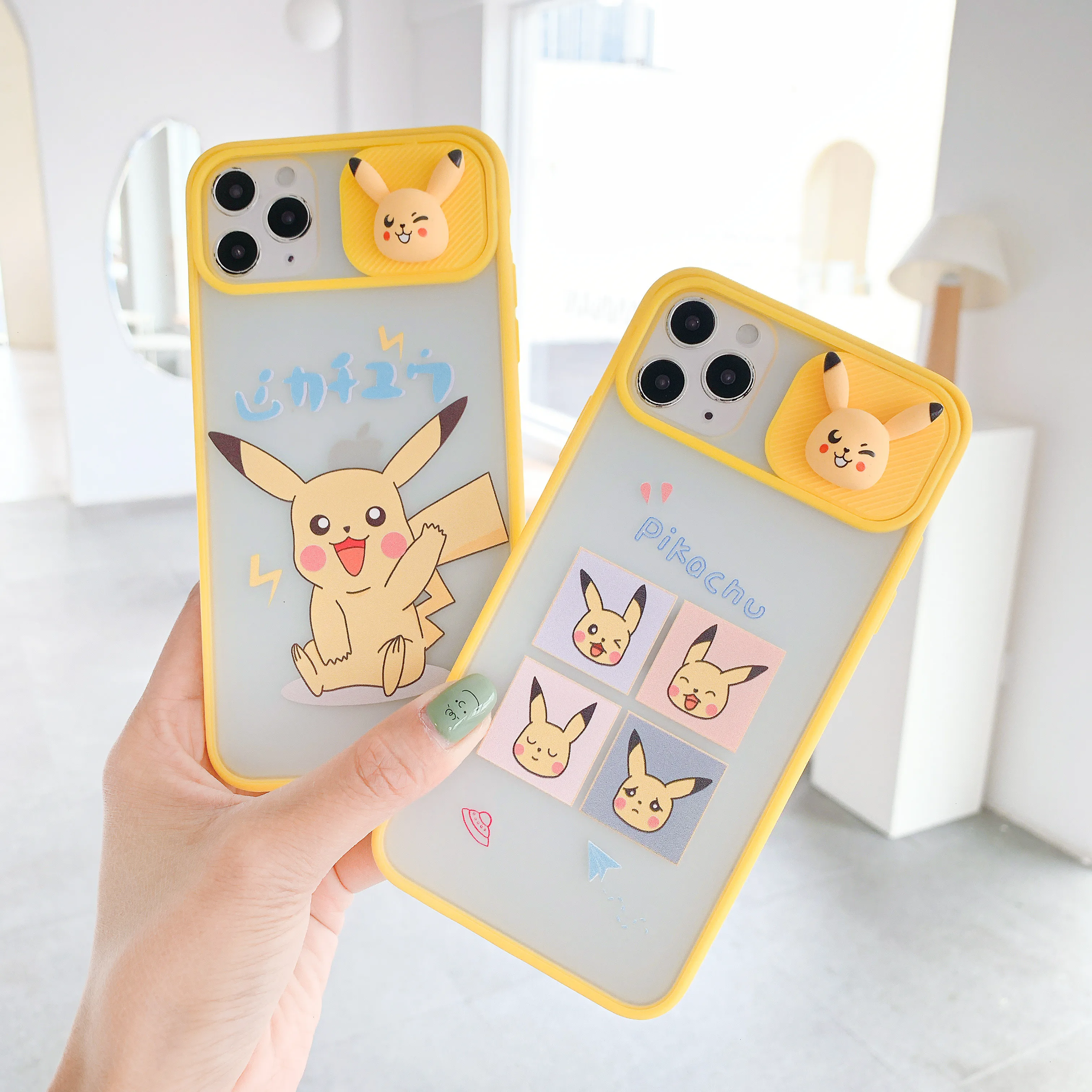 Slide Camera Lens Protection 3D Cute Cartoon Pikachu Phone Case Cover With Toy For iPhone 12 11 Pro Max XR 7 8 Plus
Slide Camera Lens Protection 3D Cute Cartoon Pikachu Phone Case Cover With Toy For iPhone 12 11 Pro Max XR 7 8 Plus