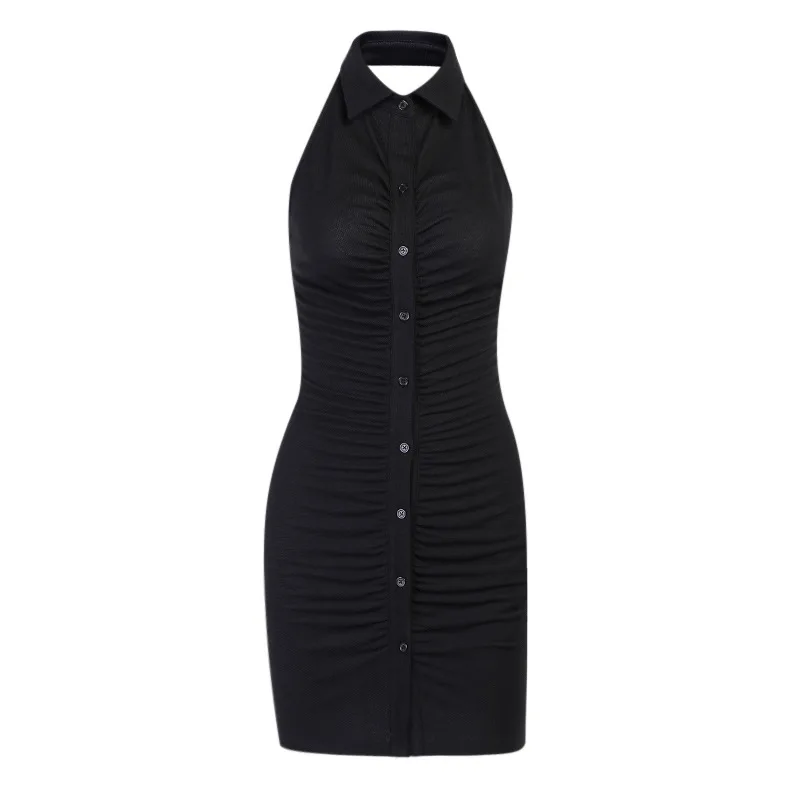 Slim sexy lapel backless button skirt womens bodycon mini dress sleeveless sexy tank woman bodycon dresses
Slim sexy lapel backless button skirt womens bodycon mini dress sleeveless sexy tank woman bodycon dresses