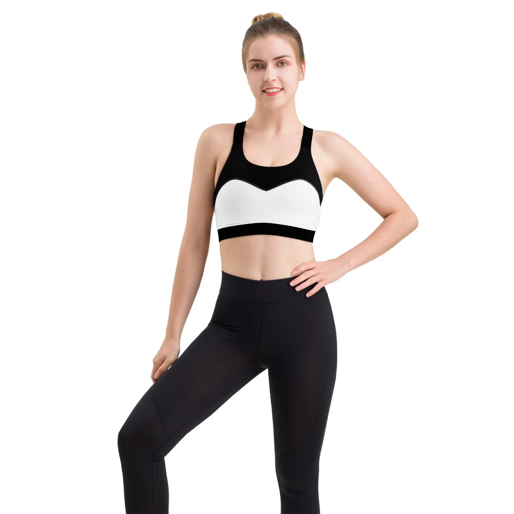 Two Tone Yoga Sport Bra Breathable High Support Pull On Full Coverage Tennis Running Sport Bra, White,black
Two Tone Yoga Sport Bra Breathable High Support Pull On Full Coverage Tennis Running Sport Bra, White,black