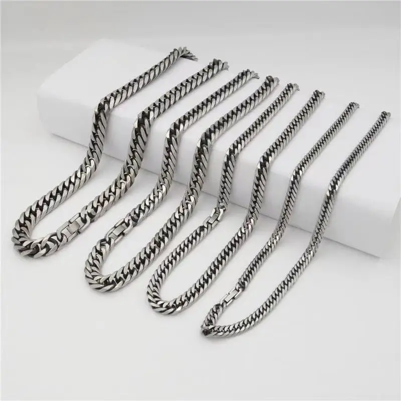 2021 new double weave hexagonal mill chain Vintage stainless steel men's necklace classic denim style jewelry
2021 new double weave hexagonal mill chain Vintage stainless steel men's necklace classic denim style jewelry
