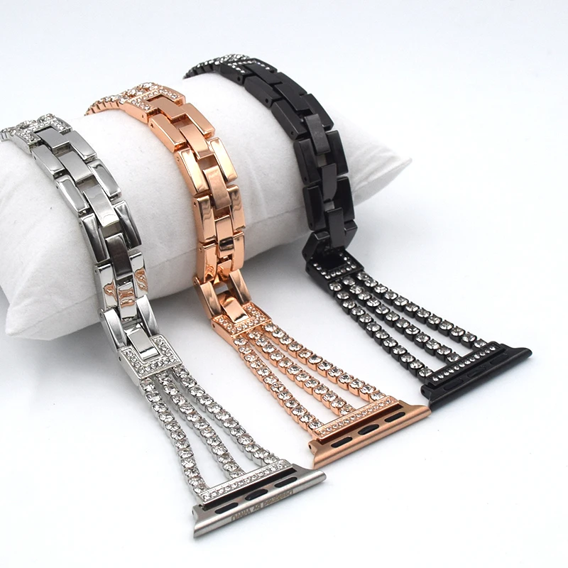 Steel Fashion diamond Sports Watch Strap For Apple Watch Band 38-40mmwatch band for apple watch
Steel Fashion diamond Sports Watch Strap For Apple Watch Band 38-40mmwatch band for apple watch