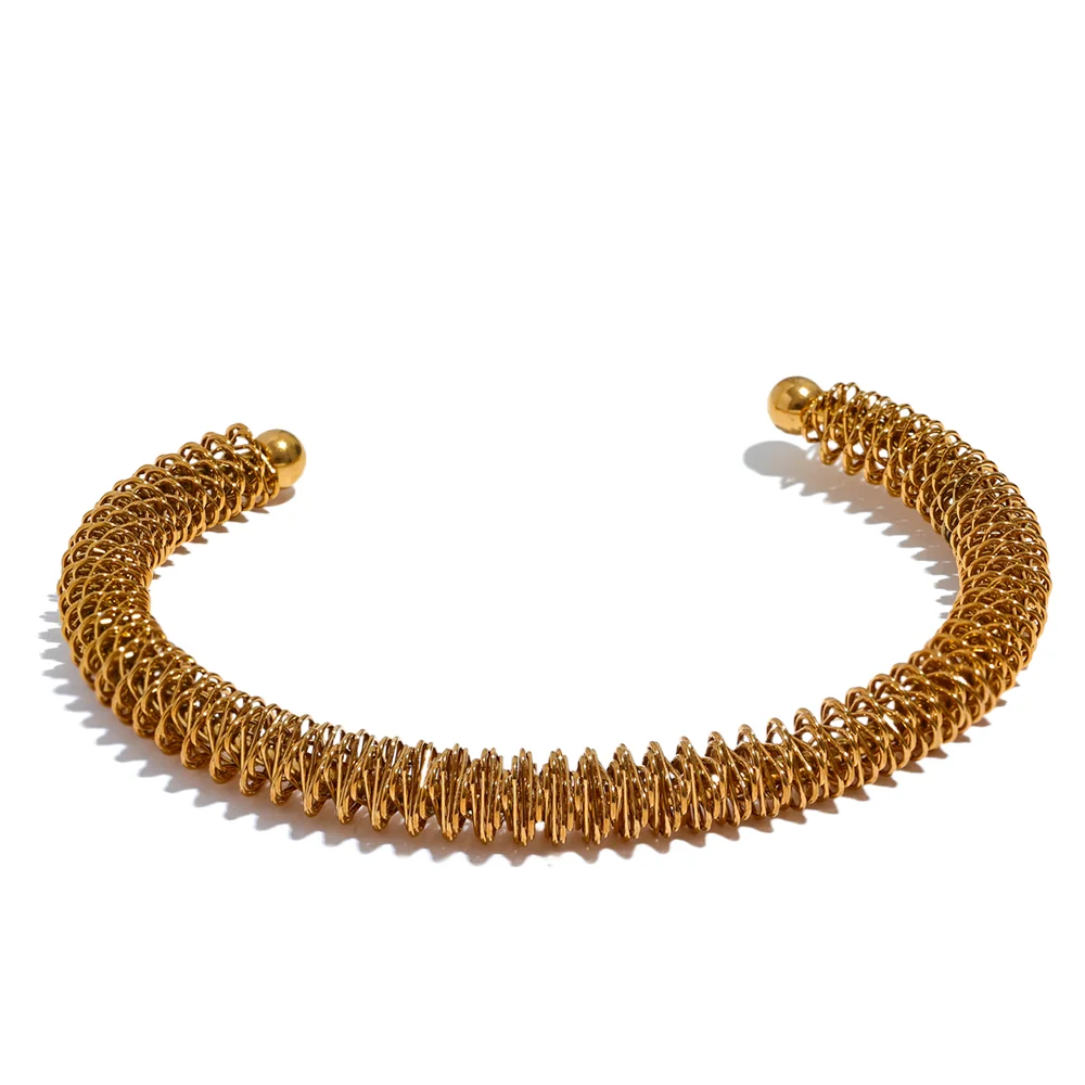 JINYOU 288 Stainless Steel 65mm Round Hollow Cuff Bracelet Bangle Gold Rust Proof Fashion Simple Chic Jewelry Accessories Gift
JINYOU 288 Stainless Steel 65mm Round Hollow Cuff Bracelet Bangle Gold Rust Proof Fashion Simple Chic Jewelry Accessories Gift
