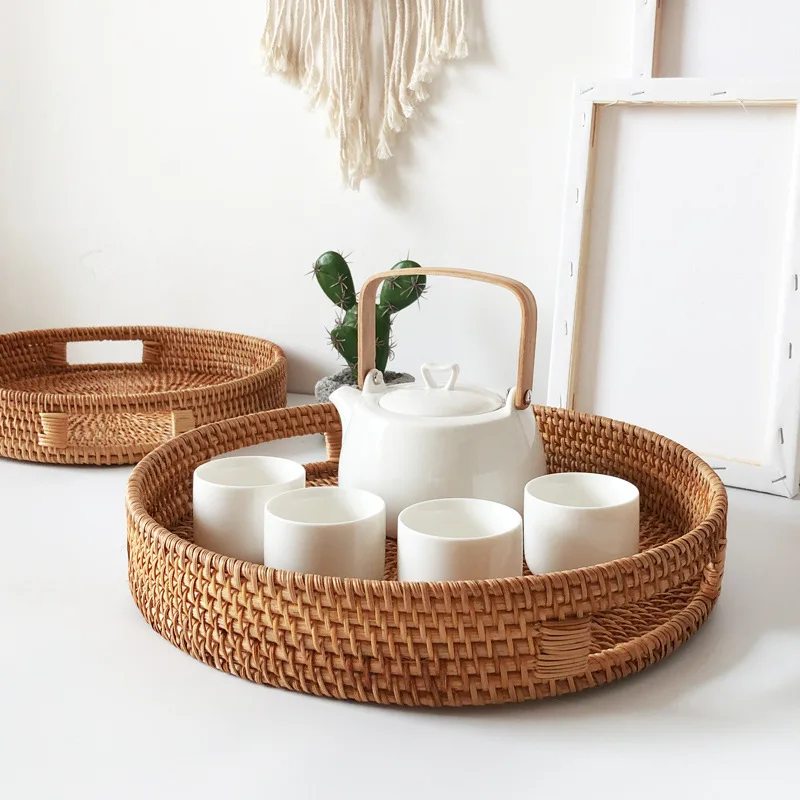 2021 new design High quality hand woven Natural Kitchen serving Storage round rattan tray rattan round rattan tray for food
2021 new design High quality hand woven Natural Kitchen serving Storage round rattan tray rattan round rattan tray for food
