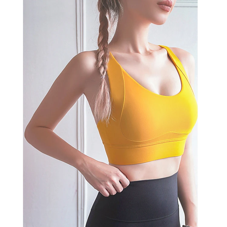 2021 New Peach Chest Line Women Fitness Running Cross Back Wirefree Yoga Adjustable Back Buckle Sports Bra, 7 colors
2021 New Peach Chest Line Women Fitness Running Cross Back Wirefree Yoga Adjustable Back Buckle Sports Bra, 7 colors