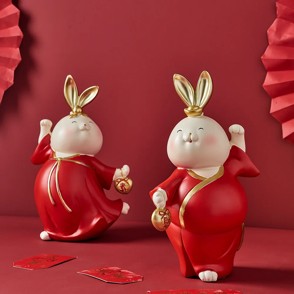 Modern opening decoration cute rabbit lucky decoration resin rich cat decoration
Modern opening decoration cute rabbit lucky decoration resin rich cat decoration