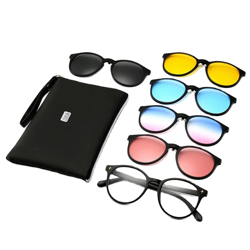New Personality Retro Magnetic Set Clip On Polarized Sunglasses Five-In-One Glasses Frame, Custom
New Personality Retro Magnetic Set Clip On Polarized Sunglasses Five-In-One Glasses Frame, Custom