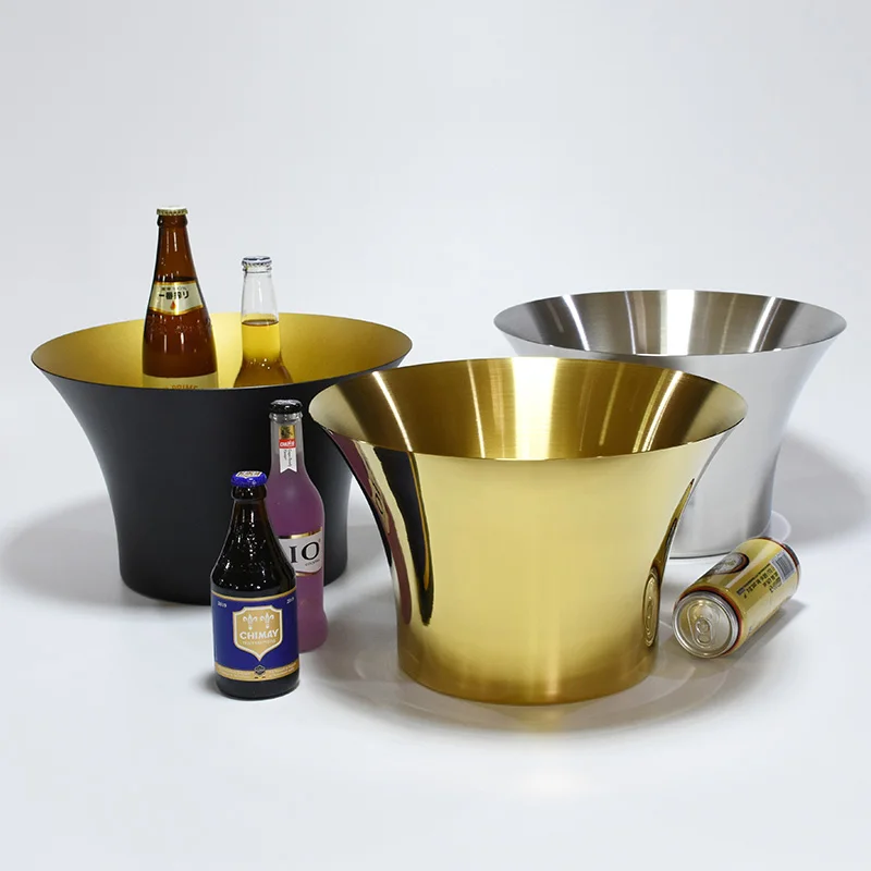 Wholesale high-capacity 12L metal ice bucket outdoor party hotel bar stainless steel ice bucket, Silvery+gold+black gold
Wholesale high-capacity 12L metal ice bucket outdoor party hotel bar stainless steel ice bucket, Silvery+gold+black gold